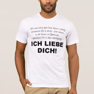 Je t'aime Ich Liebe Dich T-Shirt drôle