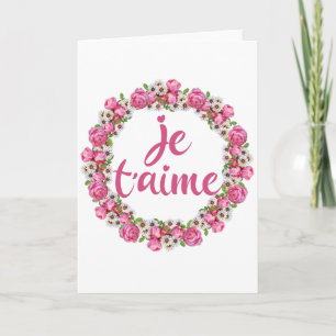 Je T'aime - Ik hou van je - Franse uitdrukkingen Kaart
