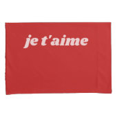je t'aime | Ik hou van je | Franse zin Kussensloop (Voorkant-Rechts)