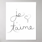 Je t'aime - " Ik hou van je in het engels - Poster (Voorkant)