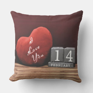 Je t'aime Joyeuse Saint-Valentin Coussin de Lancer