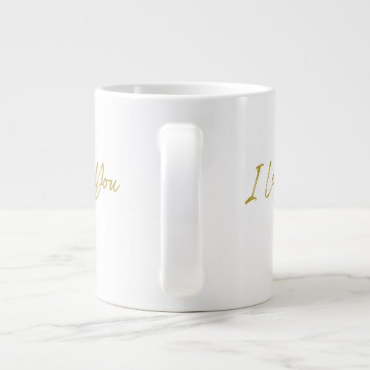 Je t'aime Jumbo 20oz Mug (Dos)