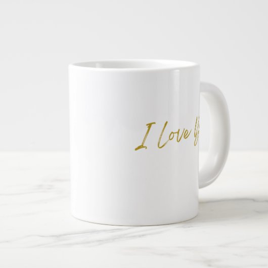 Je t'aime Jumbo 20oz Mug (Devant droit)