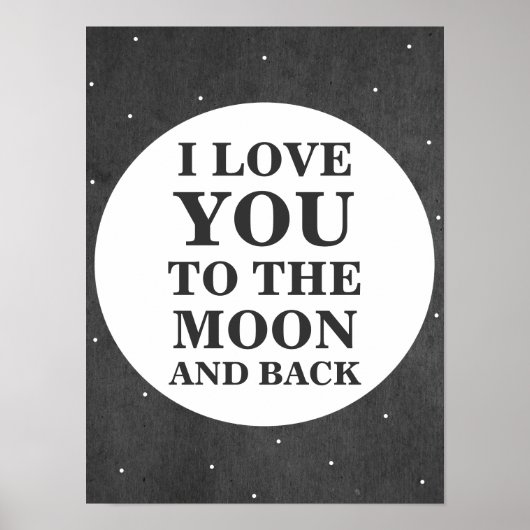 Je t'aime jusqu'à la lune et retour | Affiche (Devant)