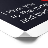 je t'aime jusqu'à la lune et retour - affiche (Coin)