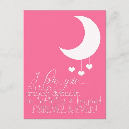 Je t'aime jusqu'à la lune et retour Carte postale (Devant)