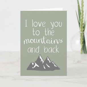Je t'aime jusqu'aux montagnes et retour Carte de v