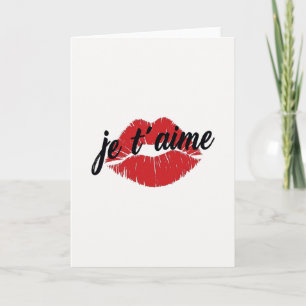 Je Taime Kus Liefde Kaart