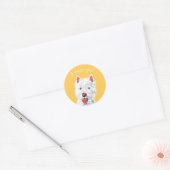 Je t'aime les autocollants westie (Enveloppe)