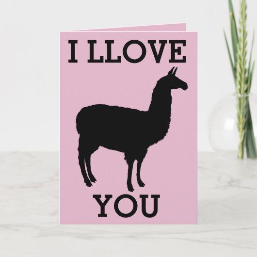 JE T'AIME LES CARTES DE LAMA (Devant)