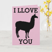 JE T'AIME LES CARTES DE LAMA (Fleur jaune)