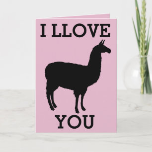 JE T'AIME LES CARTES DE LAMA