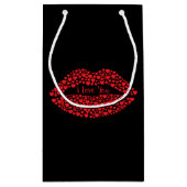 Je T'Aime Les Lèvres Rouges Sacs Cadeaux (Dos)