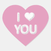 Je T'Aime Les Nuages Stickers Coeur (Devant)