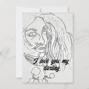 Je t'aime ma chérie, carte romantique