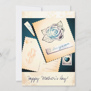 Je t'aime maman, carte