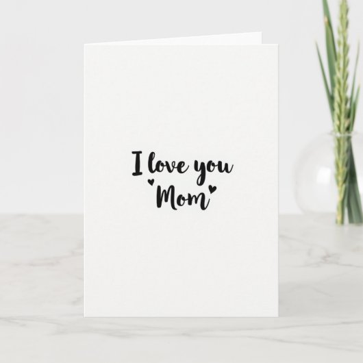 Je t'aime maman carte à scénario simple (Devant)