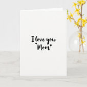 Je t'aime maman carte à scénario simple (Fleur jaune)