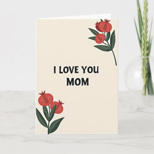 Je t'aime Maman Carte Botanique