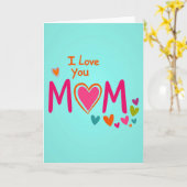 Je t'aime maman carte cadeau (Fleur jaune)