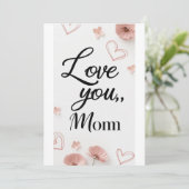 Je t'aime, maman, carte cadeau de jour pour les mè (Debout devant)