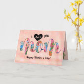 Je t'aime maman | Carte de jour de la mère (Fleur jaune)