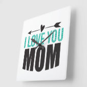Je T'Aime Maman Horloge Mur (Angle)