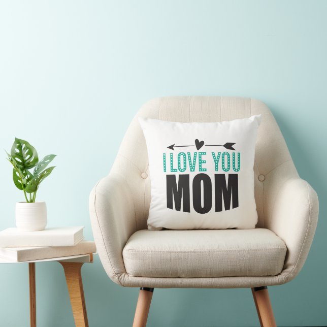 Je T'Aime Maman Jette Oreiller (Chaise)