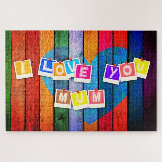 Je t'aime Maman Jigsaw Puzzle Joyeux Fête des Mère (Horizontal)