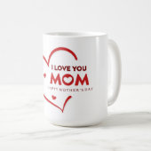 Je t'aime Maman Joyeux Fête des Mères Café Mug (Devant droit)