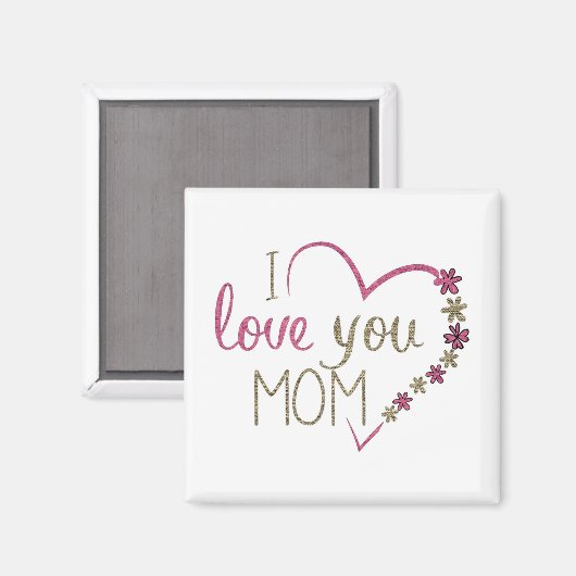 Je t'aime maman Magnet (Recto/Verso)