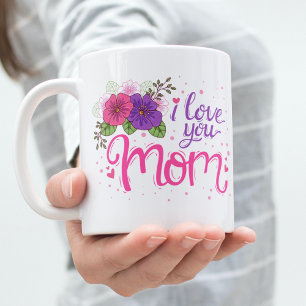Je t'aime Maman Mug de la fête des Mères
