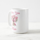 Je t'aime maman Mug Rose rose – Cadeau de fête des (Devant gauche)