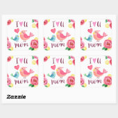 Je t'aime Maman Sticker pour la fête des mères (Feuille)