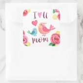 Je t'aime Maman Sticker pour la fête des mères (Sac)