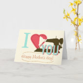 Je t'aime Mères jour coudre artisanat carte créati (Fleur jaune)