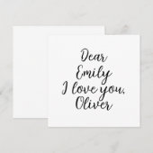 Je t'aime Modèle de texte (Devant / Derrière)