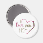 JE T'AIME MOM FLEURS MAGNETS (Recto/Verso)