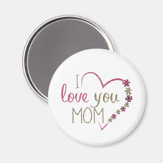 JE T'AIME MOM FLEURS MAGNETS (Recto/Verso)