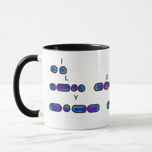 JE T'AIME Morse Code Psychedelic Mug (Gauche)