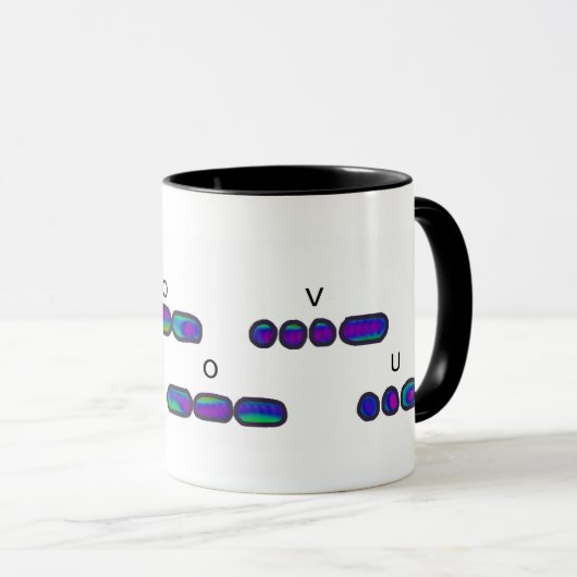 JE T'AIME Morse Code Psychedelic Mug (Devant droit)