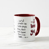 Je t'aime Mug (Devant droit)