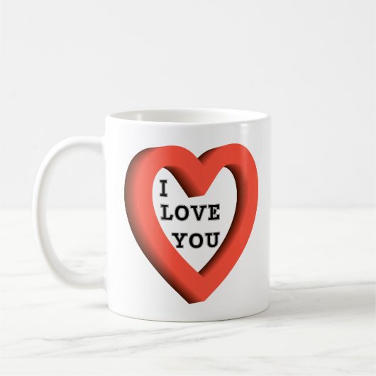 Je T'Aime Mug De Café (Gauche)