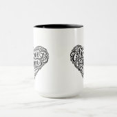 Je T'Aime Mug De La Saint-Valentin Design De Coeur (Centre)
