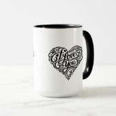 Je T'Aime Mug De La Saint-Valentin Design De Coeur (Devant droit)
