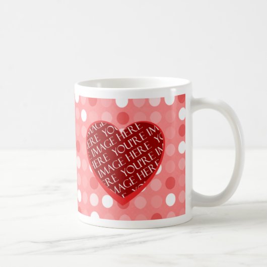Je t'aime Mug Modèle photo de la Saint Valentin (Droite)