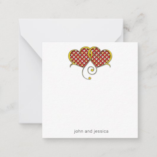 Je t'aime Note Design de carte (Devant)