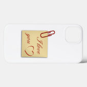 Je t'aime - Note romantique - coque iphone Coque (Verso (horizontal))
