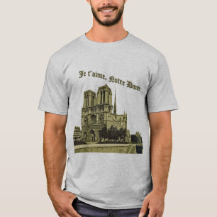 Je t'aime Notre Dame - Cathedraal van Parijs T-shirt