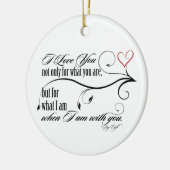 Je t'aime ornement de Noël (Gauche)